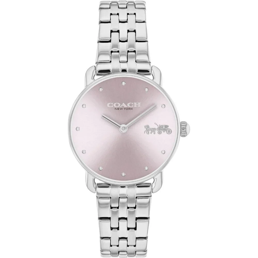 Women's Silver Plated 2H Quartz Watch Stainless Steel Bracelet Water Resistant